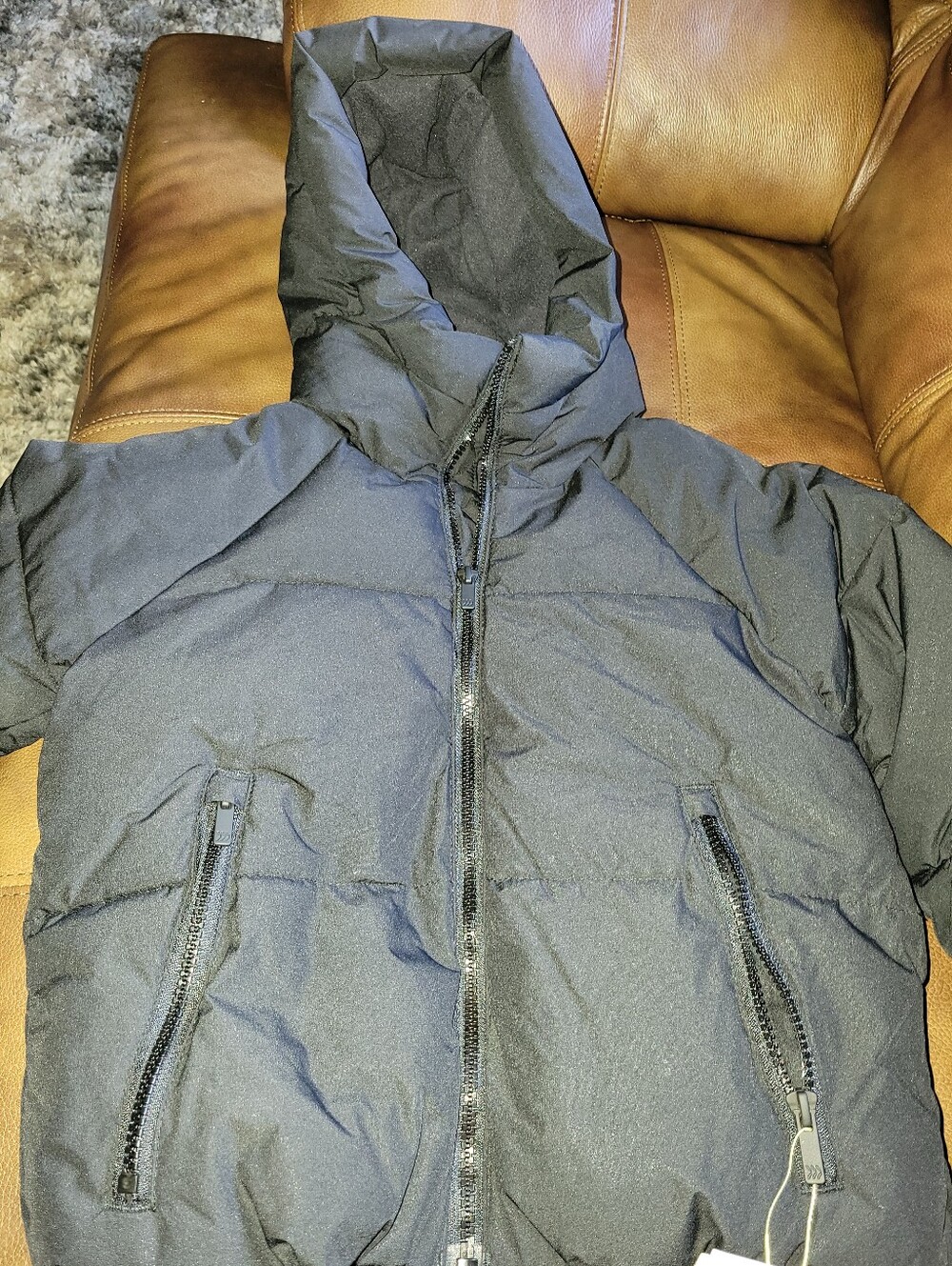 Boy's Grey Hooded Puffer Jacket - Insulated Winter Coat